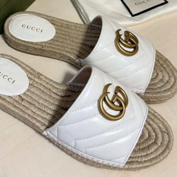 Gucci GG Espadrille Sandals Size 39 - New with Box & Dust Bag - Picture 4 of 4